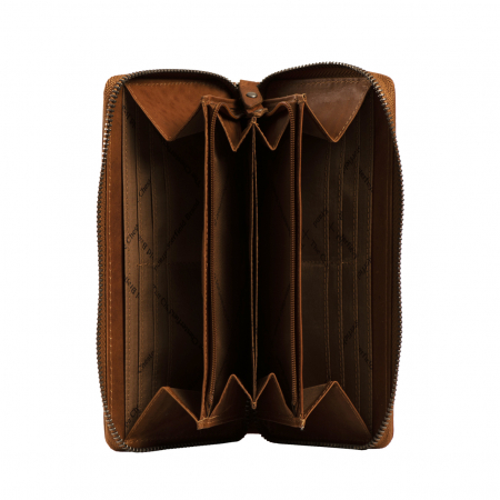 Portofel dama, The Chesterfield Brand, cu protectie anti scanare RFID, din piele naturala, Nova, Maro inchis [5]