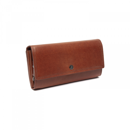 Portofel dama, The Chesterfield Brand, cu protectie anti scanare RFID, din piele naturala, Rivalto, Maro coniac