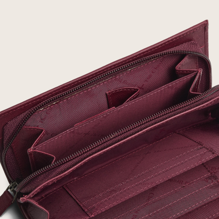Portofel dama, The Chesterfield Brand, cu protectie anti scanare RFID, din piele naturala Valetta, Rosu inchis [2]