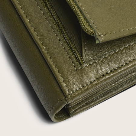Portofel dama, The Chesterfield Brand, cu protectie anti scanare RFID, din piele naturala Valetta, Verde olive [5]