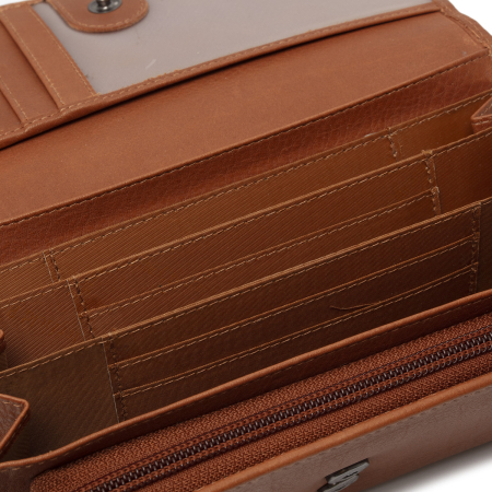 Portofel dama, The Chesterfield Brand, cu protectie anti scanare RFID, din piele naturala Valetta, Maro coniac [2]