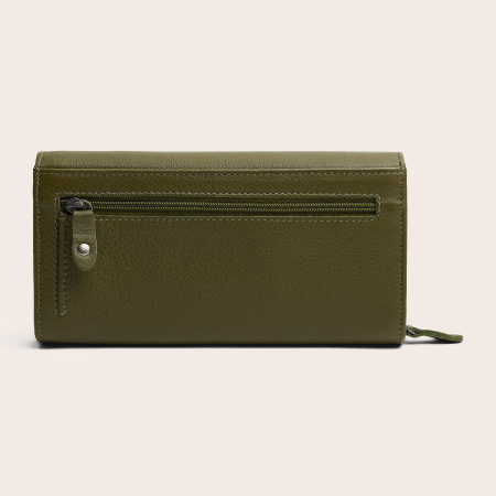 Portofel dama, The Chesterfield Brand, cu protectie anti scanare RFID, din piele naturala Valetta, Verde olive [10]
