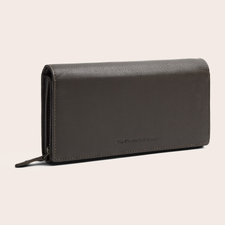 Portofele - Portofel dama, The Chesterfield Brand, cu protectie anti scanare RFID, din piele naturala Valetta, Gri argila