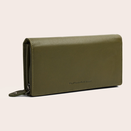 Portofele - Portofel dama, The Chesterfield Brand, cu protectie anti scanare RFID, din piele naturala Valetta, Verde olive