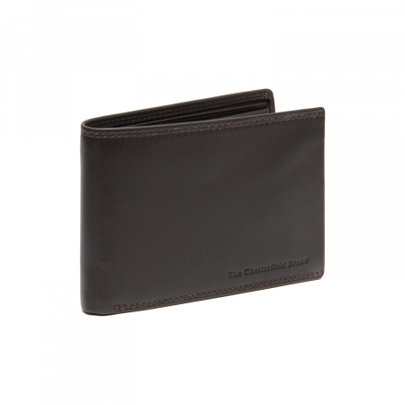 Portofele - Portofel de barbati, The Chesterfield Brand, cu protectie anti scanare RFID, din piele naturala, Lynnwood, Maro inchis