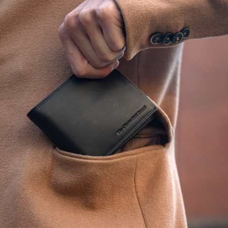Portofel de barbati, The Chesterfield Brand, cu protectie anti scanare RFID, din piele naturala, Stephens, Negru [8]