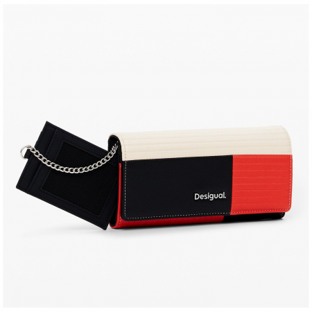 Portofel de dama cu suport pentru carduri detasabil, Desigual, seria Parks Mariona, Multicolor [2]