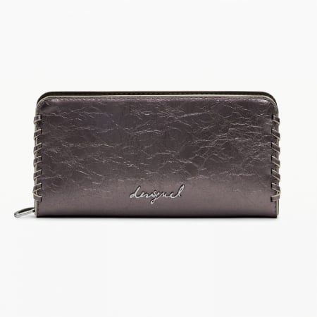Portofel de dama, Desigual, seria Capsule Tiny, Gri metalizat [2]