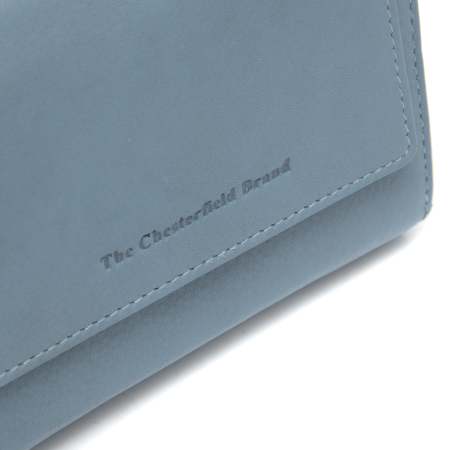 Portofel de dama, din piele naturala cu protectie RFID, The Chesterfield Brand, Orveta - Sky Blue [3]