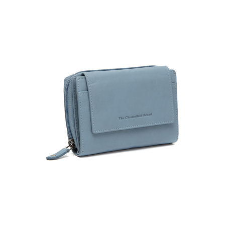 Portofel de dama, din piele naturala cu protectie RFID, The Chesterfield Brand, Orveta - Sky Blue [0]