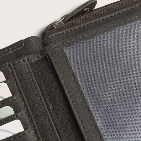 Portofel de dama, din piele naturala cu protectie RFID, The Chesterfield Brand, Orveta - Gri argilos [9]
