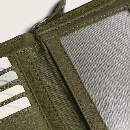 Portofel de dama, din piele naturala cu protectie RFID, The Chesterfield Brand, Orveta - Verde olive [8]