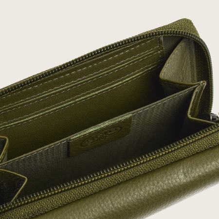 Portofel de dama, din piele naturala cu protectie RFID, The Chesterfield Brand, Orveta - Verde olive [5]