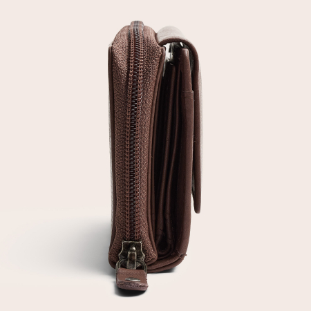 Portofel de dama, din piele naturala cu protectie RFID, The Chesterfield Brand, Orveta -  Taupe inchis [2]
