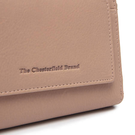 Portofel de dama, din piele naturala cu protectie RFID, The Chesterfield Brand, Orveta - Roz pastel [3]