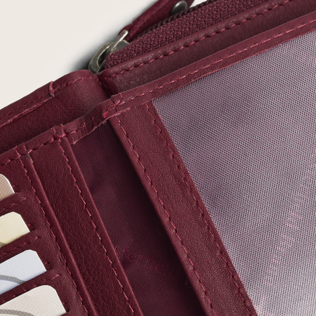 Portofel de dama, din piele naturala cu protectie RFID, The Chesterfield Brand, Orveta - Visiniu [9]