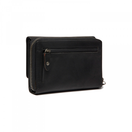 Portofel de dama, din piele naturala cu protectie RFID, The Chesterfield Brand, Rhodos, Negru [1]