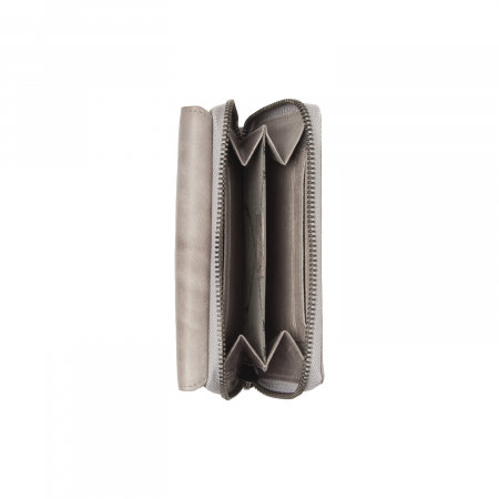 Portofel de dama, din piele naturala cu protectie RFID, The Chesterfield Brand, Rhodos, Gri [3]