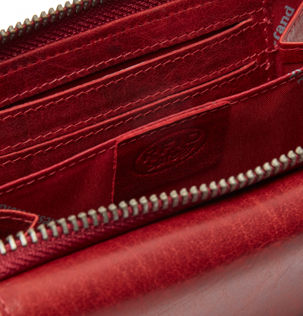 Portofel de dama din piele naturala cu protectie RFID, The Chesterfield Brand, Rhodos, Rosu [3]