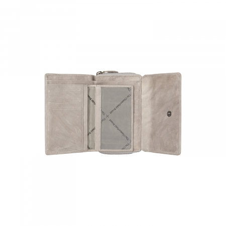 Portofel de dama, din piele naturala cu protectie RFID, The Chesterfield Brand, Rhodos, Gri [1]