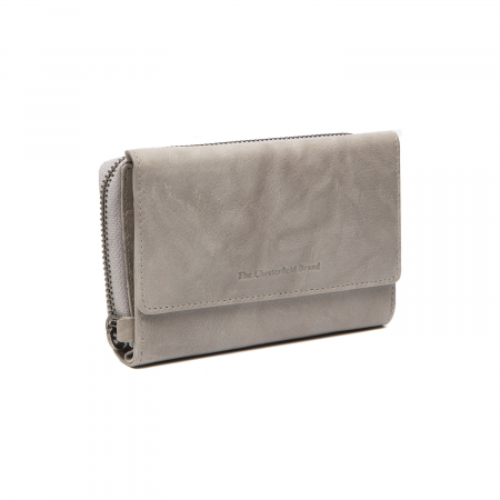 Portofele - Portofel de dama, din piele naturala cu protectie RFID, The Chesterfield Brand, Rhodos, Gri