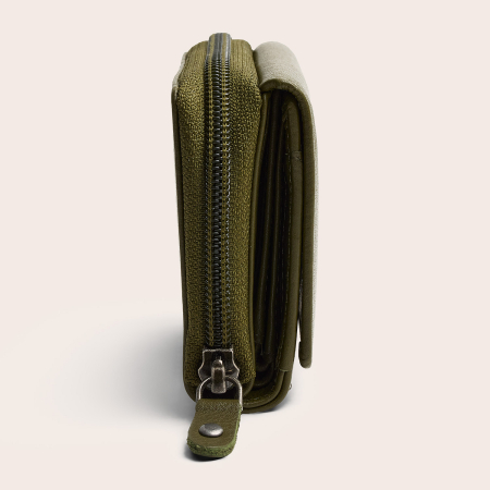 Portofel de dama, din piele naturala cu protectie RFID, The Chesterfield Brand, Zelan - Verde olive [2]