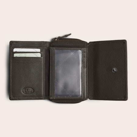 Portofel de dama, din piele naturala cu protectie RFID, The Chesterfield Brand, Zelan - Gri argila [4]