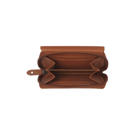 Portofel de dama, din piele naturala cu protectie RFID, The Chesterfield Brand, Zelan - Maro coniac [2]