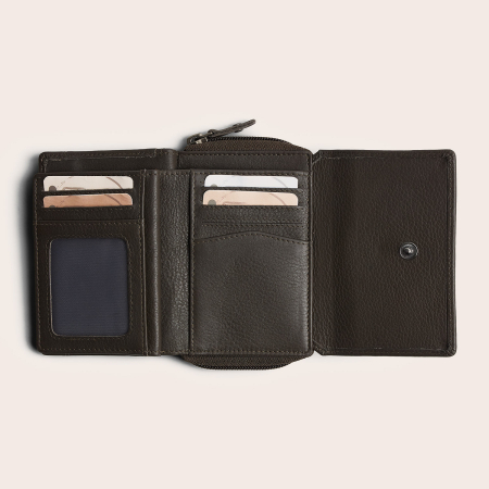 Portofel de dama, din piele naturala cu protectie RFID, The Chesterfield Brand, Zelan - Gri argila [3]