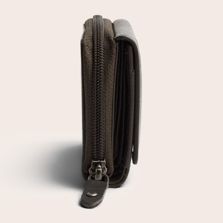 Portofel de dama, din piele naturala cu protectie RFID, The Chesterfield Brand, Zelan - Gri argila [2]