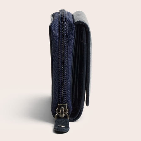 Portofel de dama, din piele naturala cu protectie RFID, The Chesterfield Brand, Zelan - Bleumarin [2]