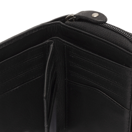 Portofel de dama, din piele naturala cu protectie RFID, The Chesterfield Brand, Zelan - Negru [1]