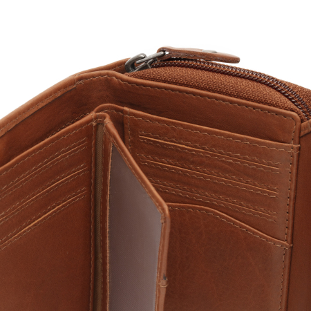 Portofel de dama, din piele naturala cu protectie RFID, The Chesterfield Brand, Zelan - Maro coniac [1]