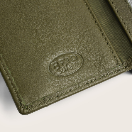 Portofel de dama, din piele naturala cu protectie RFID, The Chesterfield Brand, Zelan - Verde olive [7]