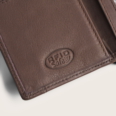Portofel de dama, din piele naturala cu protectie RFID, The Chesterfield Brand, Zelan - Taupe inchis [9]