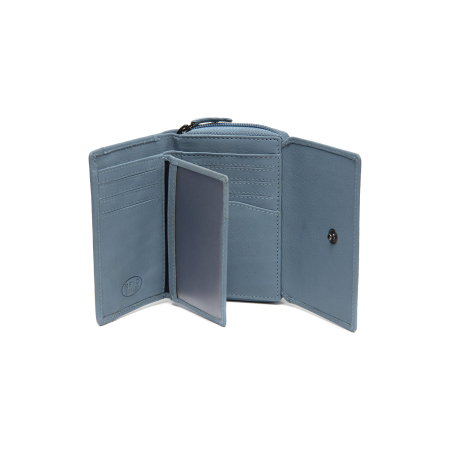 Portofel de dama, din piele naturala cu protectie RFID, The Chesterfield Brand, Zelan - Sky Blue [3]