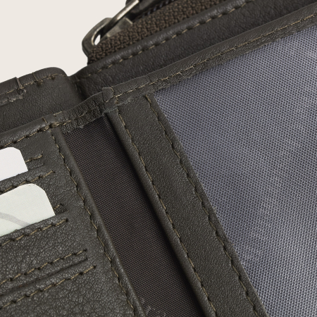 Portofel de dama, din piele naturala cu protectie RFID, The Chesterfield Brand, Zelan - Gri argila [8]