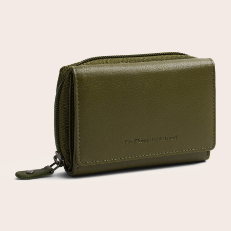 Dama - Portofel de dama, din piele naturala cu protectie RFID, The Chesterfield Brand, Zelan - Verde olive