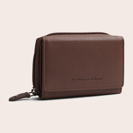 Dama - Portofel de dama, din piele naturala cu protectie RFID, The Chesterfield Brand, Zelan - Taupe inchis