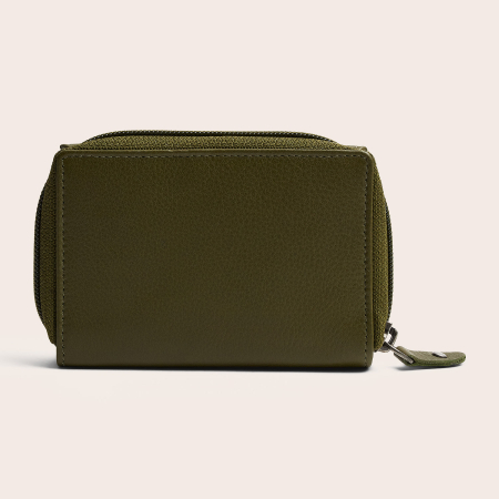 Portofel de dama, din piele naturala cu protectie RFID, The Chesterfield Brand, Zelan - Verde olive [10]