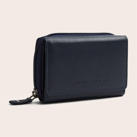 Dama - Portofel de dama, din piele naturala cu protectie RFID, The Chesterfield Brand, Zelan - Bleumarin