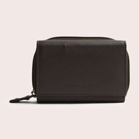 Portofel de dama, din piele naturala cu protectie RFID, The Chesterfield Brand, Zelan - Gri argila [1]