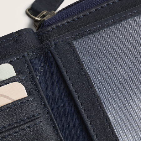 Portofel de dama, din piele naturala cu protectie RFID, The Chesterfield Brand, Zelan - Bleumarin [9]