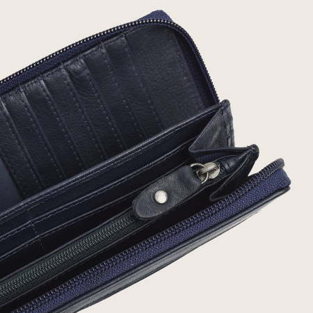 Portofel din piele naturala The Chesterfield Brand, cu protectie anti scanare RFID, Mirelle - Bleumarin [5]