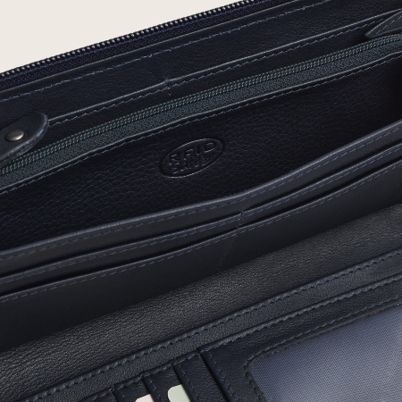 Portofel din piele naturala The Chesterfield Brand, cu protectie anti scanare RFID, Mirelle - Bleumarin [8]