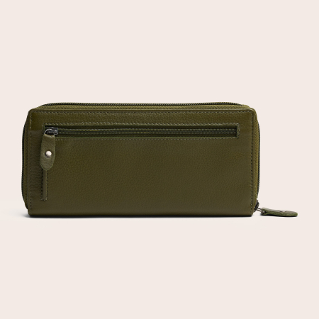 Portofel din piele naturala The Chesterfield Brand, cu protectie anti scanare RFID, Mirelle - Verde olive [10]