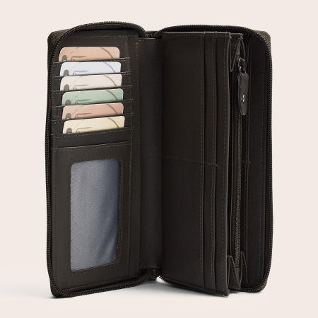 Portofel din piele naturala The Chesterfield Brand, cu protectie anti scanare RFID, Mirelle - Gri [3]