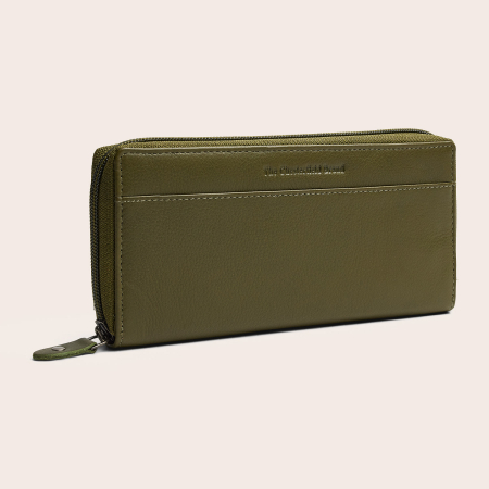 Dama - Portofel din piele naturala The Chesterfield Brand, cu protectie anti scanare RFID, Mirelle - Verde olive