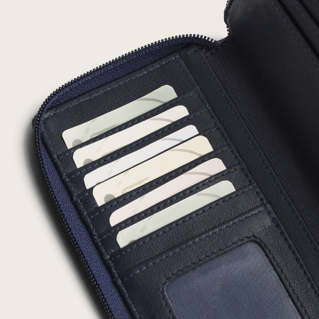 Portofel din piele naturala The Chesterfield Brand, cu protectie anti scanare RFID, Mirelle - Bleumarin [6]