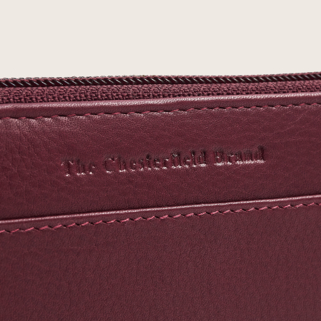 Portofel din piele naturala The Chesterfield Brand, cu protectie anti scanare RFID, Mirelle - Visiniu [9]